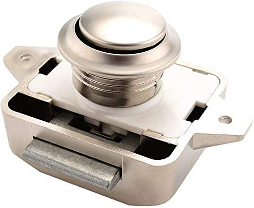 POFET TP005-PN - Serratura a pulsante per armadietti, porte, cassetti, serratura