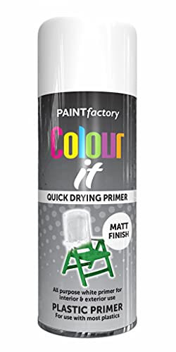 Classic Signature - 1 x All Purpose Plastic Primer Aerosol Spray Paint 400ml Quick Drying Spray, Fast Dry and Excellent Coverage for Metal, Wood, Plastic and More