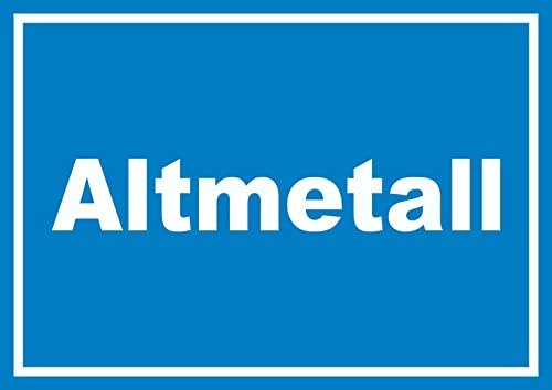 HB-Druck Altmetall Mülltrennung Schild mit Text waagerecht A3 (297x420mm)