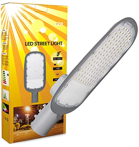 RIGIDON LED Straßenleuchte für Außenbereich, 100W 7212LM IP65 Wasserdicht Kaltweißes Parkplatzleuchte für Schulstraße, Parkplatz, Basketball platz, Hof, Platz, Garage, Garten, Flutlichter 6000K