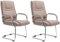 CLP 2er Set Freischwinger Attila Mit Metallgestell & Armlehne I Bürostühle Mit Stoffbezug, Polsterung & 180 KG Belastbar, Farbe:Taupe
