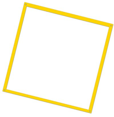 SPORTIKEL24 Hoopers-Führbereich 2 × 2 m – für H3 – gelb – inkl. Metallanker & Tragebeutel – Nylon