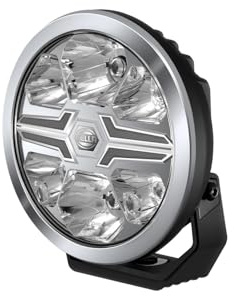 Hella VALUEFIT Blade Chrome 7 LED Fernscheinwerfer - 12/24V - rund - Referenzzahl: 25 - Anbau - ECE-148/ECE-149 - Lichtscheibenfarbe: glasklar - Kabel: 500mm - 1FJ 357 198-001