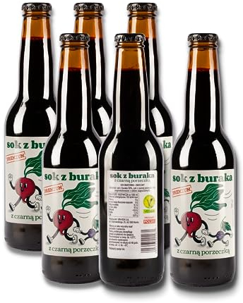 6er Pack (6 x 330ml) Rote Bete und Schwarze Johannisbeeren Saft - Vegan - Gemüsesaft - Fruchtsaft - Roten Beeten - Hochwertiger -Saft - Saftkur - ohne Zuckerzusatz - ohne Konservierungsstoffe