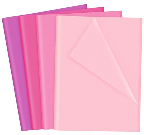 NEBURORA 108Sheets Pink Gift Wrapping Paper Valentine's Day Tissue Paper Wrap Tissue for Packaging Presents Crafts Bouquets and Art Craft DIY Floral Birthday Party Festival