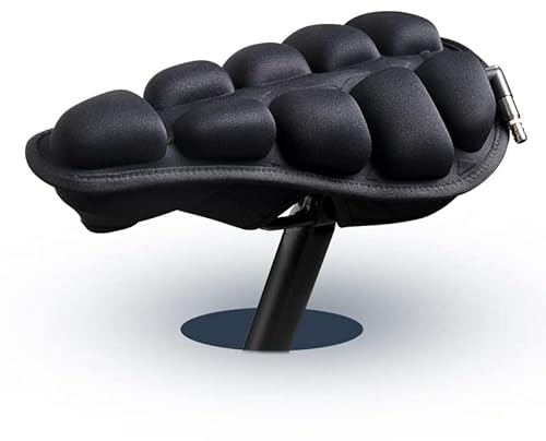 AirSeat – Weicher Fahrradsattel Ergonomischer Fahrradsattelüberzug mit 3D-Airbag, Komfort-Polsterung, Anti-Rutsch-Fixierung, Universell für Mountainbike, Rennrad, E-Bike - Unisex Schwarz