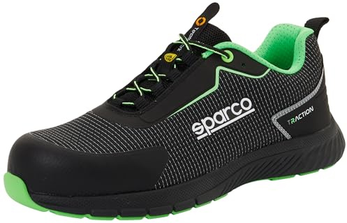 Sparco - Traction - Scarpe Antinfortunistiche Uomo Donna - Scarpe da lavoro antiscivolo e resistenti - Calzature di Sicurezza in stile sportivo