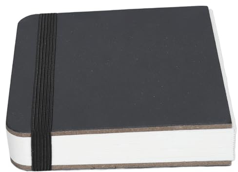 Alomejor Mini Carnet D'aquarelle Portable, Bloc D'aquarelle à Grain Fin, 30 Feuilles, Carnet de Peinture, 10 X 10 Cm, adapté à les Supports Secs, pour Dessiner en Déplacement (BLACK)