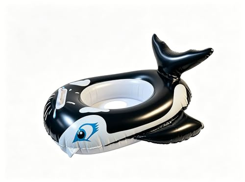 Inflatable Baby Swimming Float Baby Infant Inflatable Float Swimming Swim Aid Trainer Seat Ring 6-36m (Black)