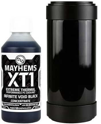 Mayhems - XT1 koncentrerad PC kylvätska - datorvattenkylningsvätska - flytande kylning, termisk prestanda serie, UV, 1 liter, infinite void black (svart)