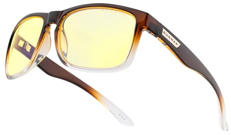 Gunnar Gaming- und Computerbrille - Intercept, Latte/Fade Rahmen, Amber Linsen - Blaulichtfilter Brille, Premium Blaufilter, UV-Schutz,