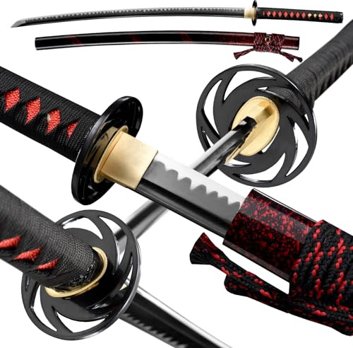 OYZ Handmade Japanese Katana Sword 1045 Carbon Steel Real Steel Swords Samurai Swords Full Tang