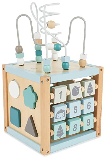 BIECO | Giocattoli Montessori Palline Legno 1 Anno | Giochi Bambina | cubo educativo |