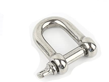 D Shackle M14 Manille robuste en acier inoxydable 304 avec anneau en D utilisée pour la connexion rapide de chaînes et de câbles métalliques, structure lourde,serrure de manille de transport