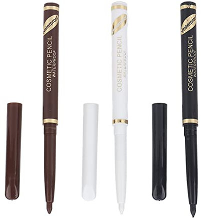 Crayon de Barbier, 3 Pièces/ensemble Crayon à Barbe Remplisseur de Barbier Stylo Bord Ligne de Cheveux Trace Crayons Eau Résistant à la Sueur Eyeliner pour Hommes Femmes, Ligne de Cheveux Crayon Barbe