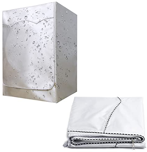 Funda para lavadora al aire libre, impermeable, a prueba de polvo, antienvejecimiento, para lavadora/secadora de carga frontal (XL)