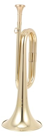 Mikinona Tromba in Ottone Colore Oro Design Creativo, Strumento Musicale per Principianti e Ragazzi, per Apprendere e Suonare a Casa in Ufficio