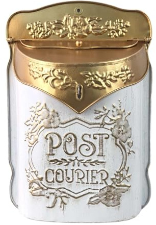 Wswqop Boîte Aux Lettres Murale Robuste Au Design Vintage pour Clôture Extérieure de Ferme