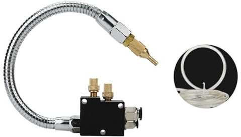 Spray de lubrification de liquide de refroidissement de liquide de coupe pour machine de gravure avec insertion rapide de tuyaux d'air et perçage de fraisage