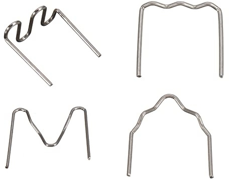 LUCKDANO Agrafes Plates Universelles à Vague Chaude de 400 Pièces pour la Réparation d'agrafeuses en Plastique, Acier Inoxydable de Haute qualité de 0,6 Mm à 0,8 Mm pour un Soudage Facile et une