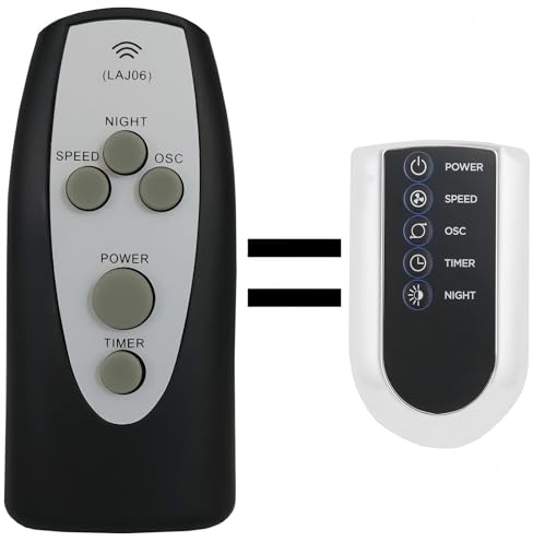 Replacement Remote Control for Lasko Oscillating Tower Fan 2033666D 2033666C T42050 T36205 T42552 T42951 T42952 T42954 T42964 T48312 T48322 T48332 T48312 T48314