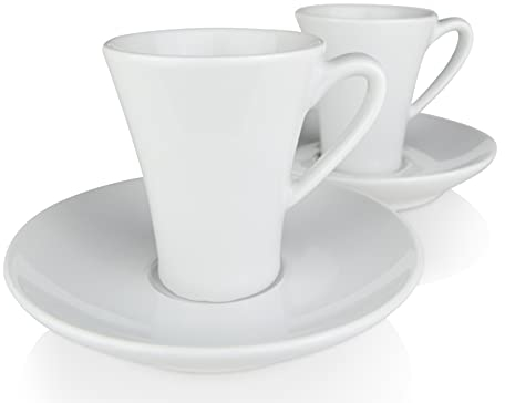 SPAL Espressotassen Set Loop -2er Set - 70 ml – feinstes Porzellan aus Manufaktur- Mokkatassen (2)