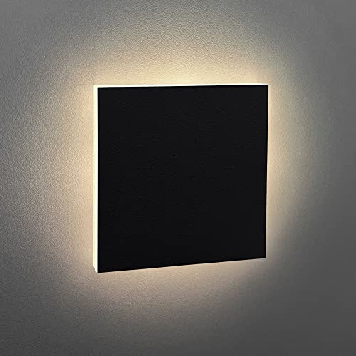 LEDFULL® Treppenbeleuchtung LED Tricolor 3in1 Verbesserte Version 230V Wandeinbauleuchte für Schalterdose - Stufenbeleuchtung für Innen in Schwarz - Indirektes Licht