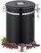 BEZORR 2800ML Airtight Coffee Canister, Coffee Container Airtight with Date Tracker, CO2 Valve and Measure Spoon, Airtight Coffee Bean Container for Roasted Coffee Beans, Tea, Powders Black