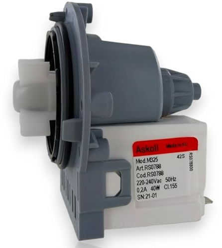 DL-pro Pompa di scarico, 40 W, Askoll con fissaggio a vite, universale, per lavatrice