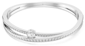 Swarovski Hyperbola armring, Blandade snitt, Vit, Rhodiumpläterad