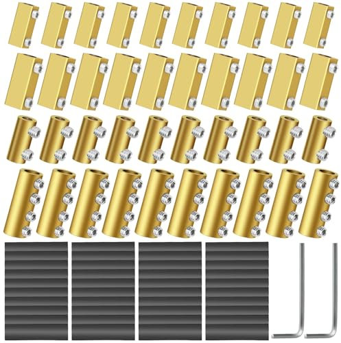 Linkstyle 40pcs 6,10,12 AWG Gauge Wire Connector Nut Kit, 10A 20A 60A 80A Quick Wiring Connection Terminal with Screws, Heat Shrink Tubes, Wrenches