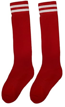 JYC CREATIVE Calcetines hasta la Rodilla, Calcetines con Rayas para Hombre Mujer Niños, Medias Colegio y Fútbol, Disfraces, Colores Blanco, Negro, Azul, Verde, Rojo,