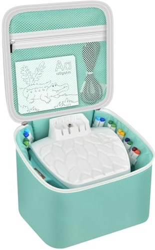 SAIKA Carrying Case for Flycatcher Smart Art Sketcher 2.0 Projector, Kids Drawing and Tracing Projector Storage Bag, Portable Doodle Toys Protective Organizer for Accessories (Box Only) (Light Blue)