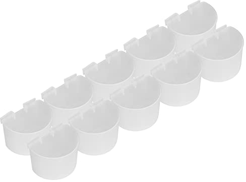 SUNGOOYUE Tazas de Alimentación para Palomas, Plato de Plástico para Pájaros, Taza Colgante para Comida, Azul Pequeño para Alimentar y Regar, Fácil de Colgar, Recipiente de Plástico Inodoro para Uso