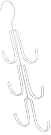 Funien Mångsidig Metallväskhängare Modern Design för Mössor Halsdukar och Väskor, Platsbesparande Förvaringslösning, Strykjärn, 1 Enhet (Vit)
