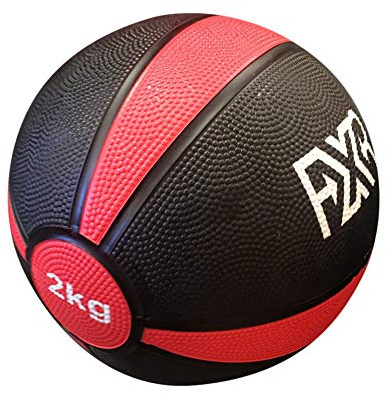 FXR Sports BLACK/RED RUBBER MEDICINE BALL (1/2/3/4/5/6/7/8/9/10KG) (2kg)