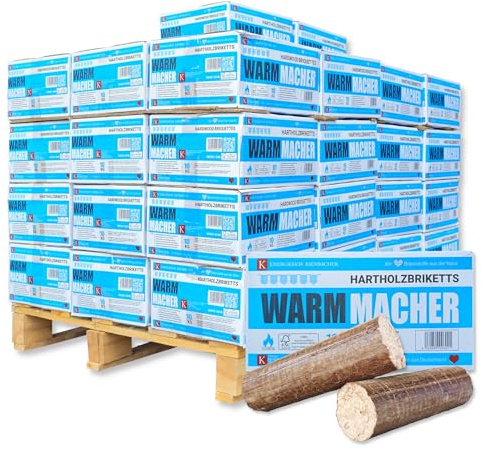 500kg Nestro Hartholzbriketts 50x10kg Karton FSC Gluthalter Kamin Ofen Brenn Holzbriketts Heizen Grill Smoker Kohle | Energie Kienbacher