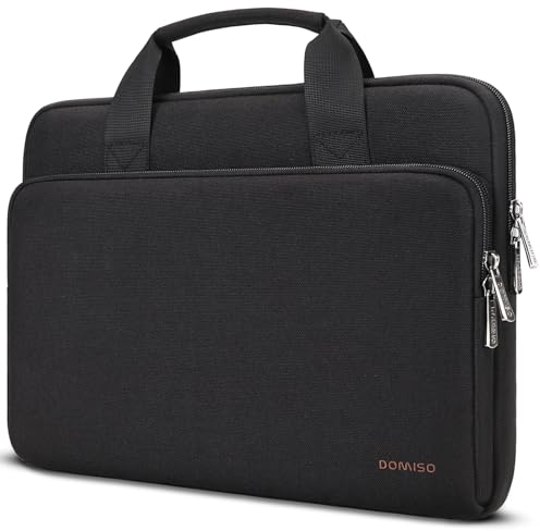 DOMISO 17 Zoll Wasserdicht Laptop Tasche Sleeve Case Notebook Hülle Schutzhülle für 17.3 HP Envy 17/Alienware 17/Dell/ideapad/ROG Strix GL702VS/MSI GS73VR Stealth Pro,Schwarz