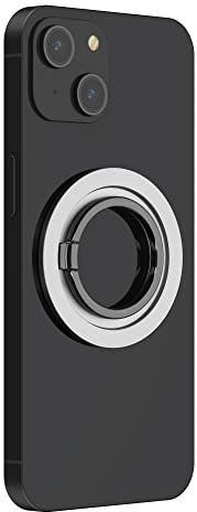 kwmobile Agarre móvil Compatible con MagSafe Stand - Anillo para movil anticaida Compatible con Apple iPhone 15/14 / 13/12 Series - Plata