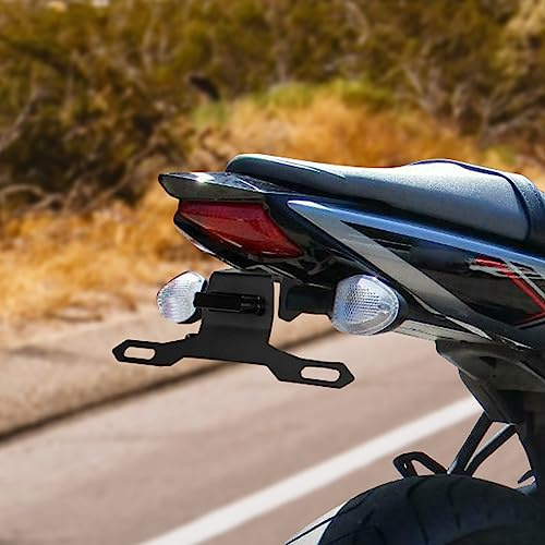 Motorrad-Nummernschildhalterung aus Edelstahl für die Rückseite Kompatibel mit S-uzuki SV650 SV 650 ABS (2015–2021) SV650X SV 650 X (2018–2021) Tail Tidy Fender Eliminator Kit