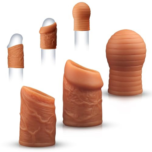 AMZII 3er Cockringe Extrem Silikon Penisring Penishülle,Vorhaut Rückhaltung Eichelring Cockring,Penis Ring Penis Sleeve Penismanschetten,Eichel Korrektor,Verzögerte Ejakulation,Penis Vergrößern (A)