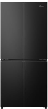 Hisense RQ5P470SAFD Cross-Door Kühl-Gefrier-Kombination, 304 Liter Kühlteil, 179 Liter Gefrierteil, Total NoFrost, Wifi, Multi AirFlow, FastFreeze, Energieeffizienzklasse D, 178,5cm x 79,4cm, schwarz
