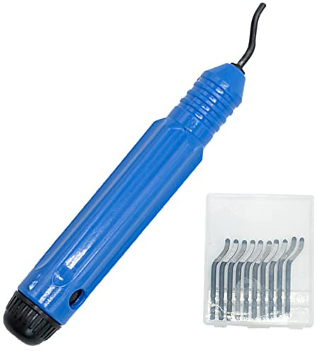 1 Pezzi Utensile per sbavatura in Metallo con 10 Lame Ricambio,Utensile taglio stampanti 3D Rotante a 360°,Metallo Plastica Alluminio Legno e Acciaio Inossidabile Utensile