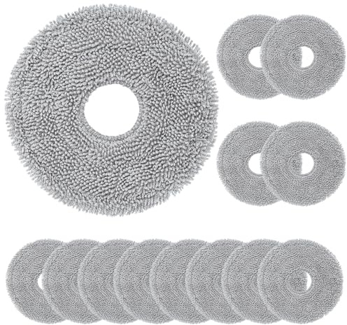 12 Paños de Microfibra Lavables para Aspiradoras Robot Dreame y Xiaomi - Reutilizables para X30, X40, X50, L20, L50 y Más (12 Trapeando)