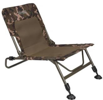 FOX Camolite - Silla combinada | Compañero de cama de pesca de carpas | Uso en la silla de cama, en la parte delantera de un bivy, o como una silla baja independiente | Fácil ajuste de altura | Pies