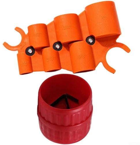 Kit de herramientas de desbarbado y medidor de profundidad 6 en 1 diseñado para el mantenimiento e instalación de cobre, PEX, CPVC y otras tuberías de fontanería comunes