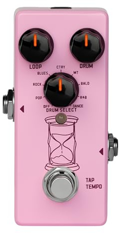 SORAN JLP-01 Rhythm Loop Looper Pedal for Electric Guitar, 360s Stereo Loop Station with 9 Drum Machine Styles & Smart Tempo Sync, Digital loop Pedal with USB-C Export for Electric Guitar