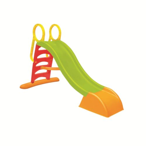 Sport1 scivolo per bambini 5 gradini con innesto acqua. Slide da giardino per bambini con più di 1 anno, super resistente. Gioco per bambini da casa in plastica 180x78x110cm. Peso Max 50kg