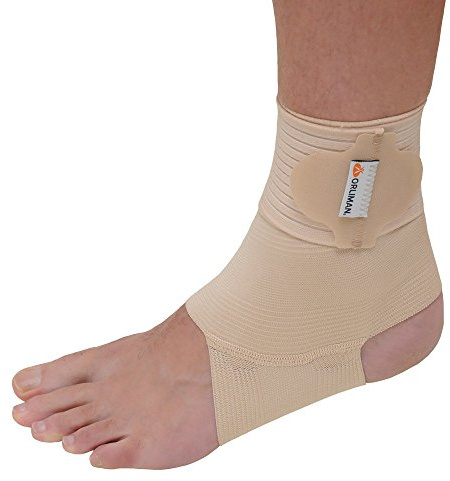 Orliman Medically Approved Wraparound Elastic Ankle Support | Beige | As Supplied to UK Hospitals & Sports Teams | Small (17–20 cm)