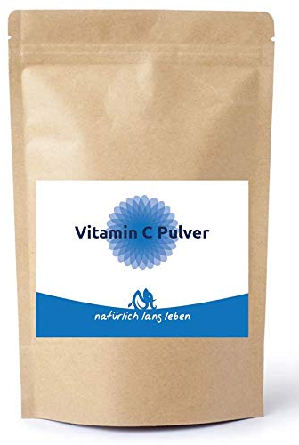 Vitamin C Pulver, Ascorbinsäure 500 g - GMO frei | Frei von Farbstoffen, Süßstoffen, künstlichen Konservierungsmitteln, Laktose, Gluten & Gelatine